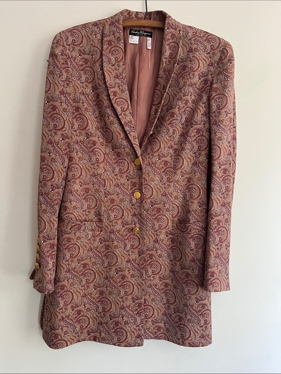 Salvatore Ferragamo Jackets & Blazers - Salvatore Ferragamo Vintage 1990 Blazer Paisley US M Italy